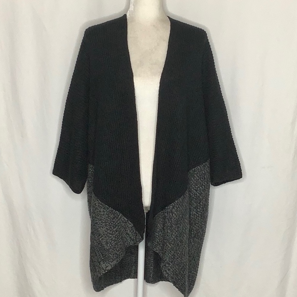 Merona Oversized Black And Gray Cardigan Size M